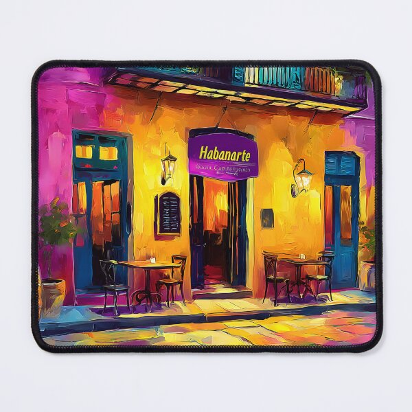 Item preview, Soak in Havana Charm - Colorful Cuban Cafe with Lantern Glow and Street Style designed and sold by OlfactoART Studio.