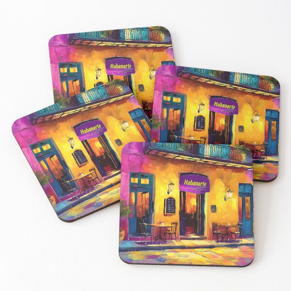 Item preview, Soak in Havana Charm - Colorful Cuban Cafe with Lantern Glow and Street Style designed and sold by OlfactoART Studio.