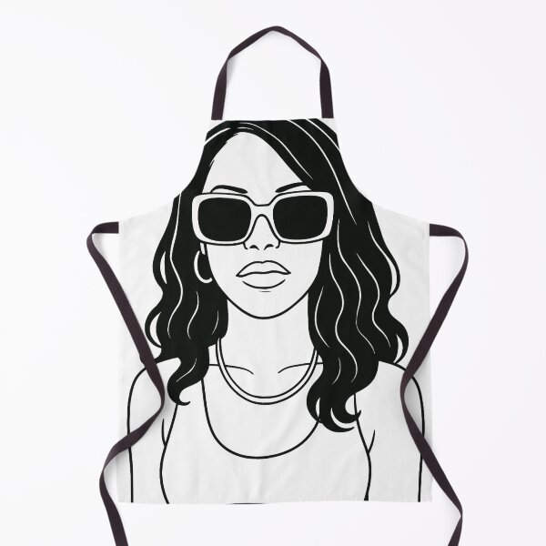 Item preview, Aaliyah in Oversized Sunglasses – Minimal Line Art designed and sold by Outlined Era.