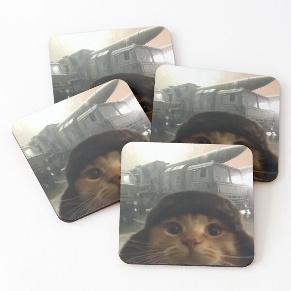 Item preview, Soviet Soldier Cat in the Rain designed and sold by pastel.moonwave.