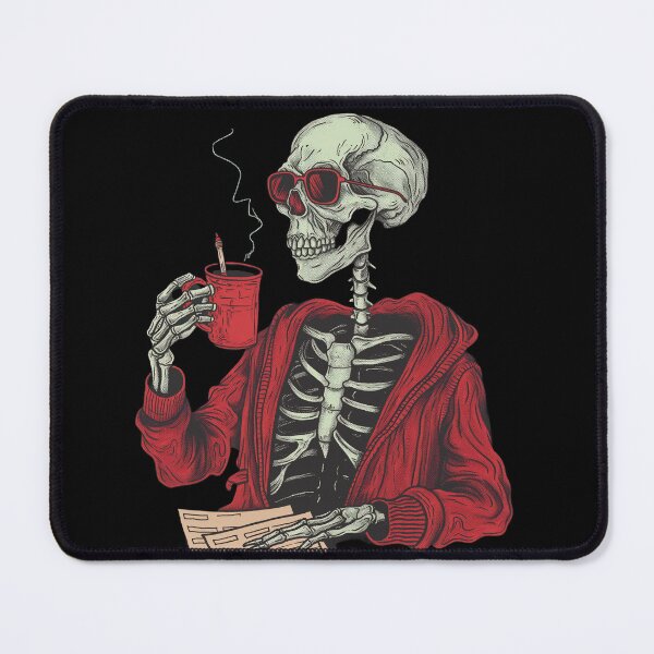 Item preview, Cool teacher Skeleton Coffee Break - Retro Goth Aesthetic designed and sold by NADARTDOM.