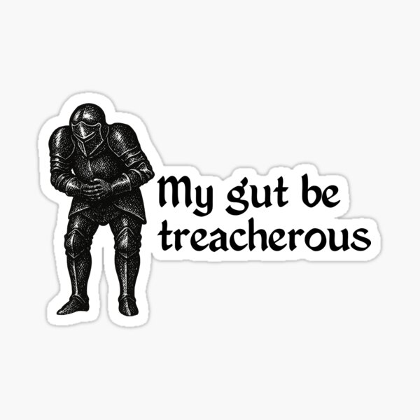 Item preview, Treacherous Bowels – IBS Knight  Funny Medieval Gut Health Meme Chronic Illness Humor designed and sold by Shubi.
