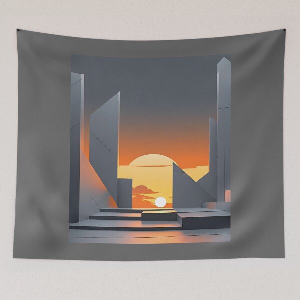 Item preview, Futuristic Architecture at Sunset designed and sold by ProDesignByMK.