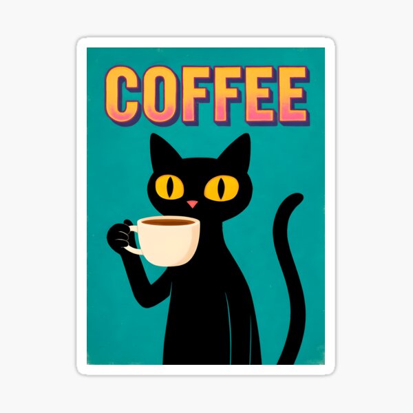 Item preview, Coffee Cat Illustration designed and sold by paulrommer.