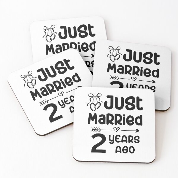 Item preview, Just Married 2 Years Ago, 2nd Wedding Anniversary for Men & Women designed and sold by Mozaic Clothes.