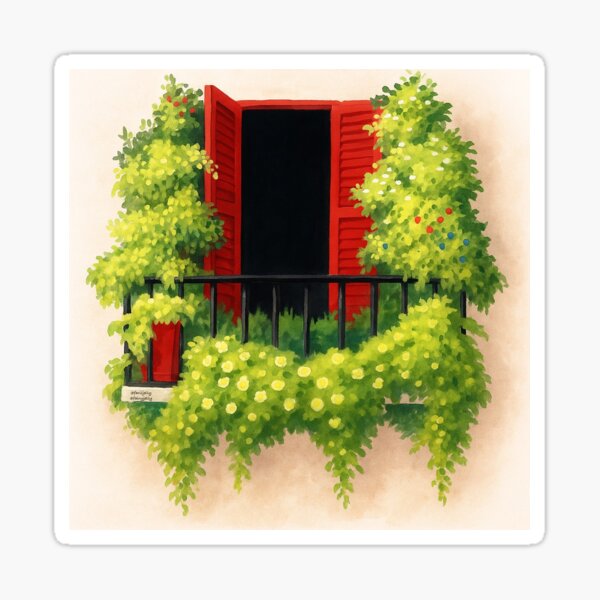 Item preview, Red balcony  designed and sold by FariiShop.