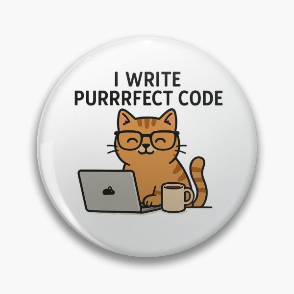 Item preview, Cat Coding - I Write Purrrfect Code designed and sold by taste-with-it.