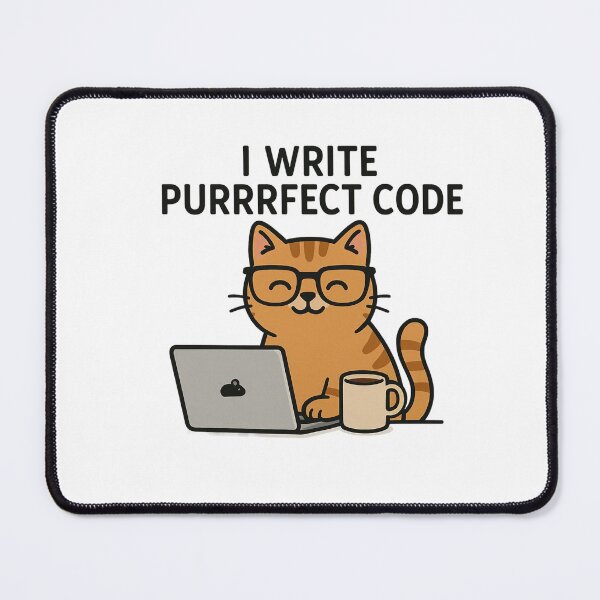 Item preview, Cat Coding - I Write Purrrfect Code designed and sold by taste-with-it.