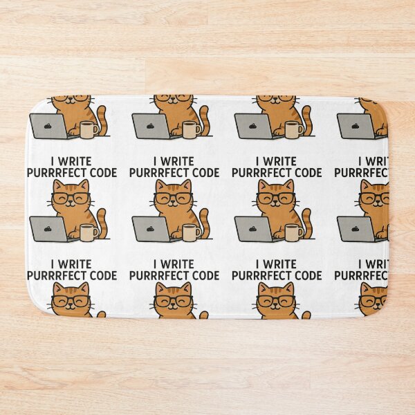 Item preview, Cat Coding - I Write Purrrfect Code designed and sold by taste-with-it.