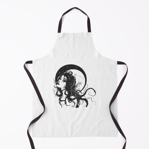 Item preview, Witchcore Medusa - Smoke Snakes & Moon Glow Tattoo Art designed and sold by NADARTDOM.