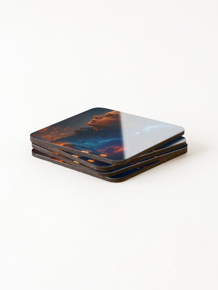Thumbnail 4 of 5, Coasters (Set of 4), Temporal Rocker designed and sold by cryolith7454.