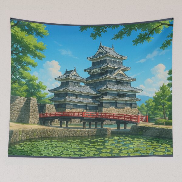 Item preview, The Matsumoto Castle and Lotus Pond designed and sold by Takeda-art.