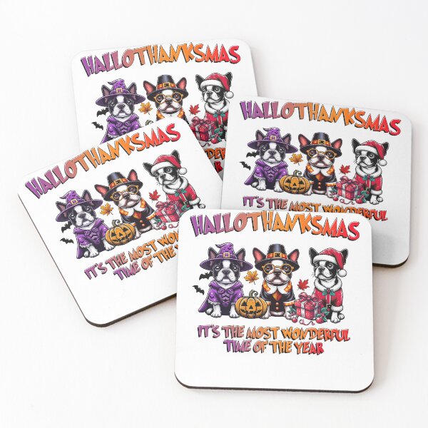 Item preview, Boston Terrier Halloween Thanksgiving Christmas  designed and sold by doodIllustrate.