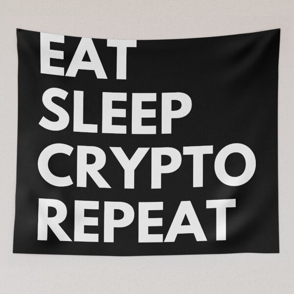 Item preview, eat sleep crypto repeat designed and sold by AmmarSherJaan.