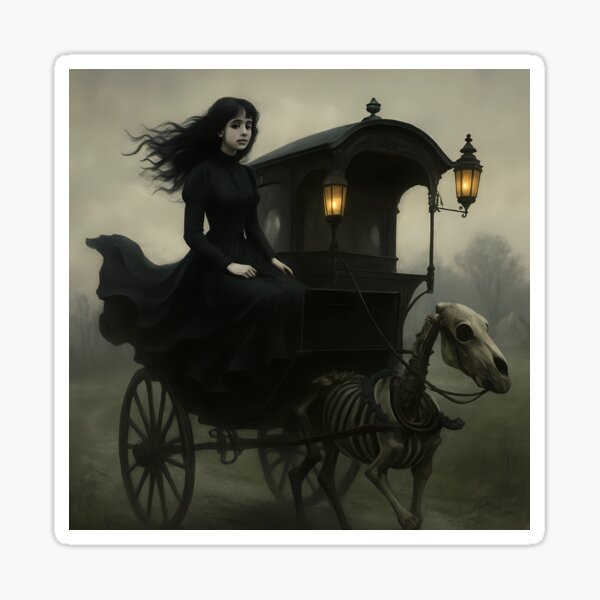 Item preview, Ritt der Schatten: Gothic-Kutsche & Skelettpferd designed and sold by MythicVibe.