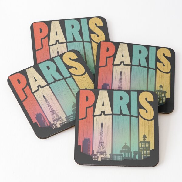Item preview, colorful vibrant parisian cityscape illustration design designed and sold by NivyasArtistry.