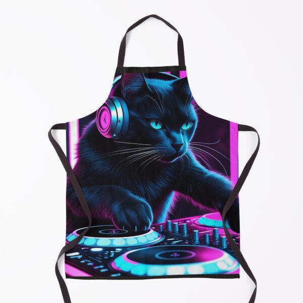 Item preview, Cat dj with neon lights designed and sold by Zoltan98.