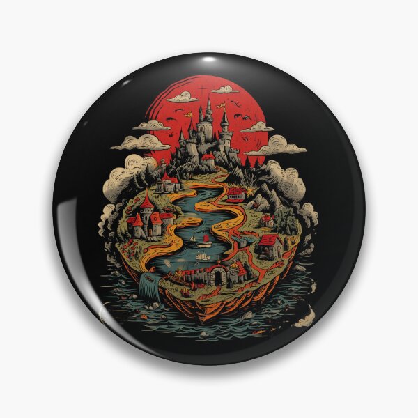 Item preview, Floating Fantasy Kingdom - Enchanted Medieval Map Design designed and sold by NADARTDOM.