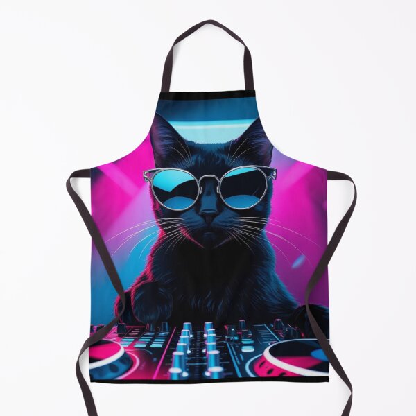 Item preview, Cat dj with neon lights designed and sold by Zoltan98.