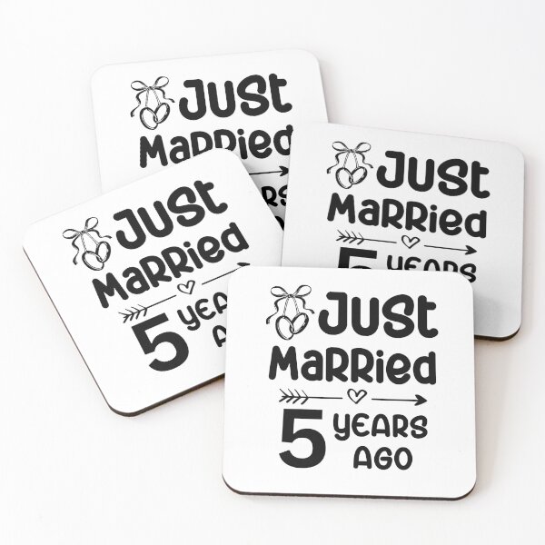 Item preview, Just Married 5 Years Ago, 5th Wedding Anniversary for Men & Women designed and sold by Mozaic Clothes.