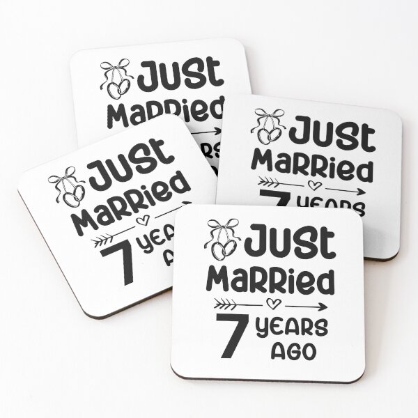 Item preview, Just Married 7 Years Ago, 7th Wedding Anniversary for Men & Women designed and sold by Mozaic Clothes.