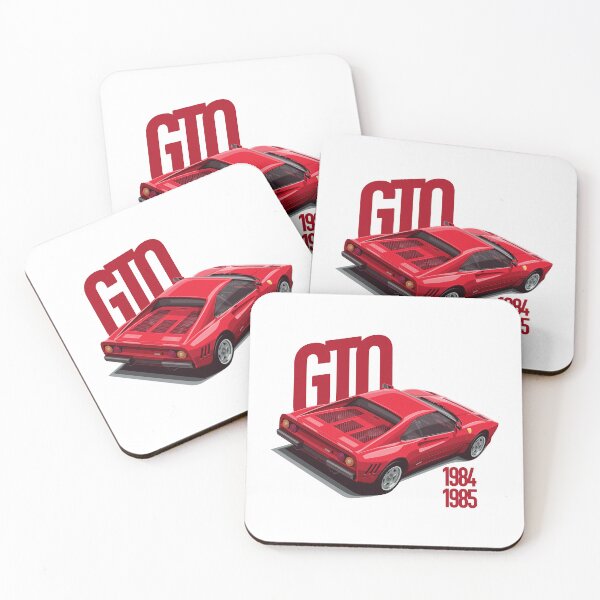 Item preview, Legendary 288GTO 80s Turbo Sports Car – Red Icon Rear View Illustration designed and sold by Ride & Relive.