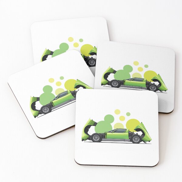 Item preview, Classic Miura 60s V12 Supercar Profile Art designed and sold by Ride & Relive.