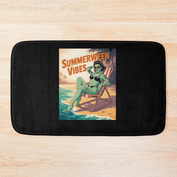 Item preview, Summerween Vibes Pin-Up Zombie Girl Halloween Beach designed and sold by MissRasheedHam.