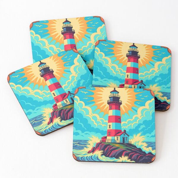 Item preview, Radiant Lighthouse Amid Ocean Waves designed and sold by Linda Roisum.