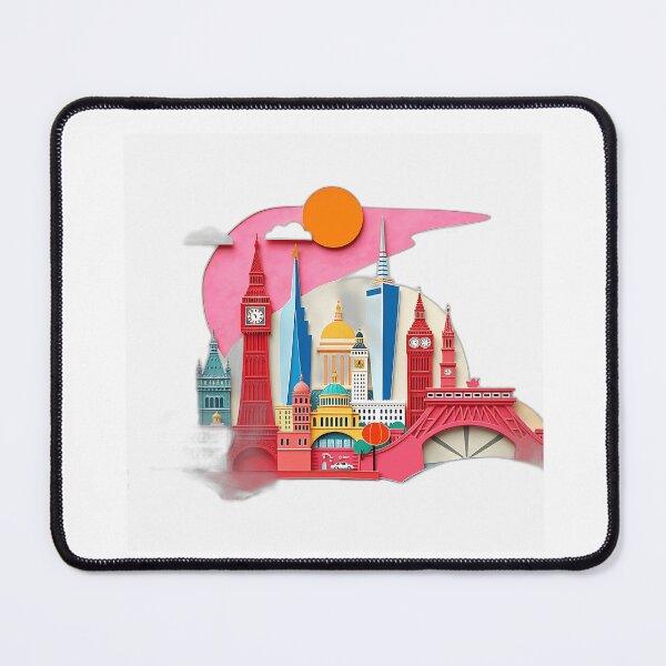 Item preview, Vibrant Paper Collage Landmarks designed and sold by sharon1210.
