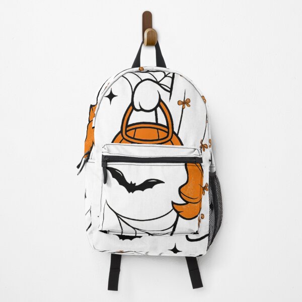 Item preview, Cute Ghost with Pumpkin Pail and Orange Bow Halloween Art designed and sold by haitrieuic96.