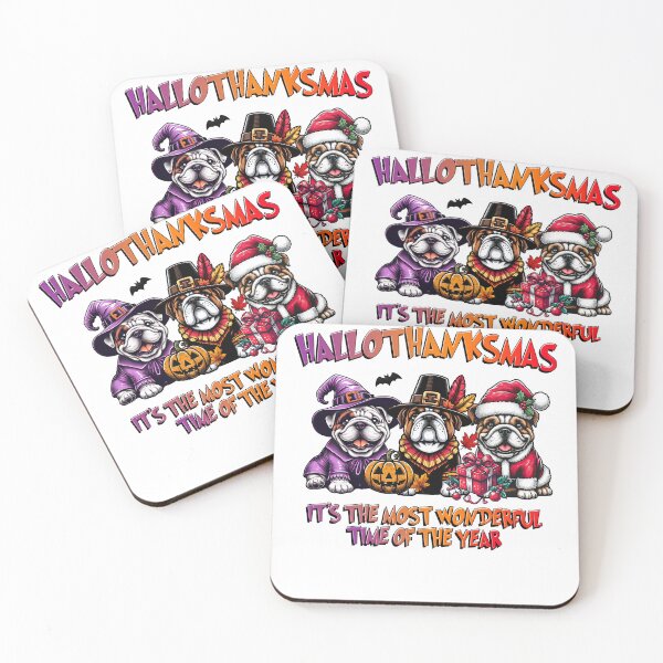 Item preview, Bulldog Halloween Thanksgiving Christmas  designed and sold by doodIllustrate.