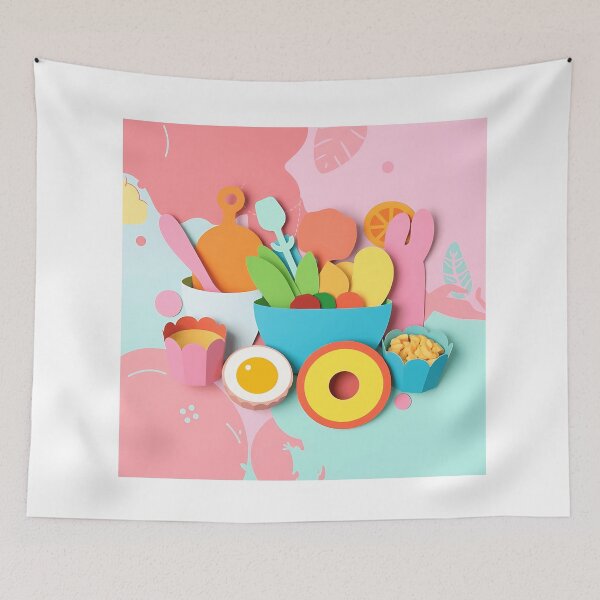 Item preview, Vibrant Paper Collage Food Art designed and sold by sharon1210.
