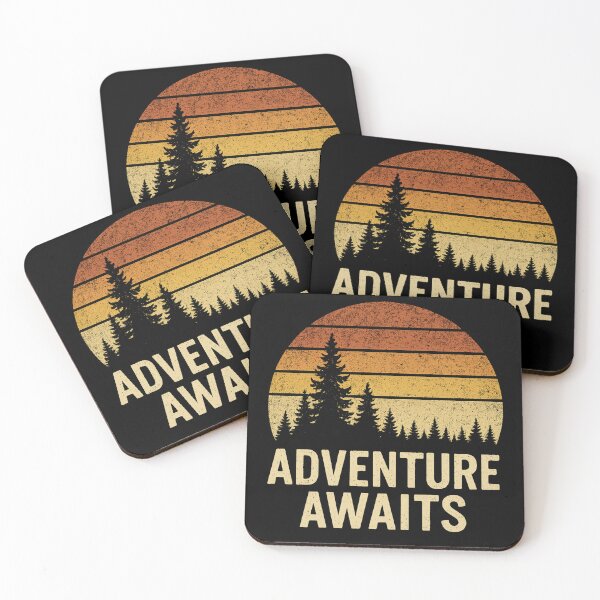 Item preview, Adventure awaits – Vintage Sunset Mountain Adventure Design designed and sold by Graphicarium Shop.