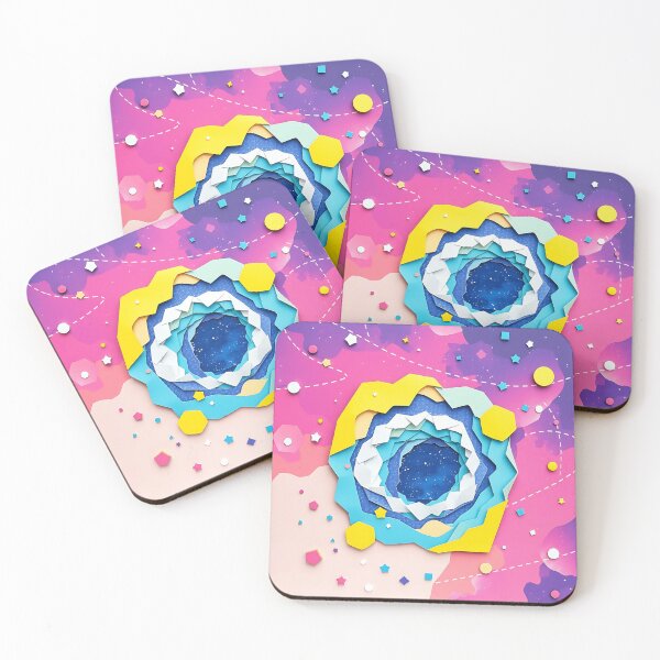 Item preview, Colorful Galaxy Paper Collage Artwork designed and sold by sharon1210.