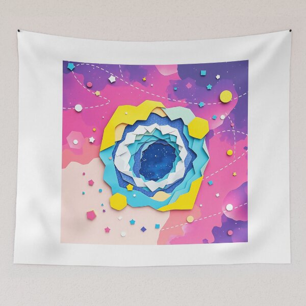Item preview, Colorful Galaxy Paper Collage Artwork designed and sold by sharon1210.