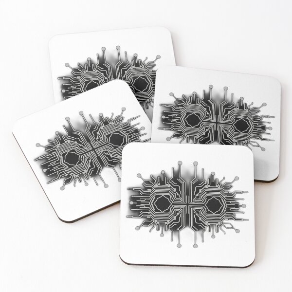 Item preview, Symmetrical Silver Circuit Patterns designed and sold by sharon1210.