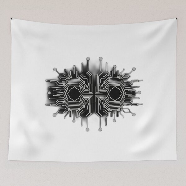 Item preview, Symmetrical Silver Circuit Patterns designed and sold by sharon1210.