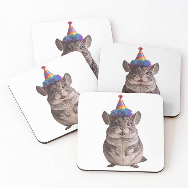 Item preview, Chinchilla Birthday Party Hat Happy Balloons Celebrations Cute cool designed and sold by CheeseBlueprint.