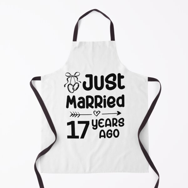 Item preview, Just Married 17 Years Ago, 17th Wedding Anniversary for Men & Women designed and sold by Mozaic Clothes.