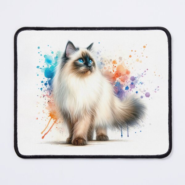 Item preview, Sacred cat of Burma in watercolor designed and sold by paulrommer.