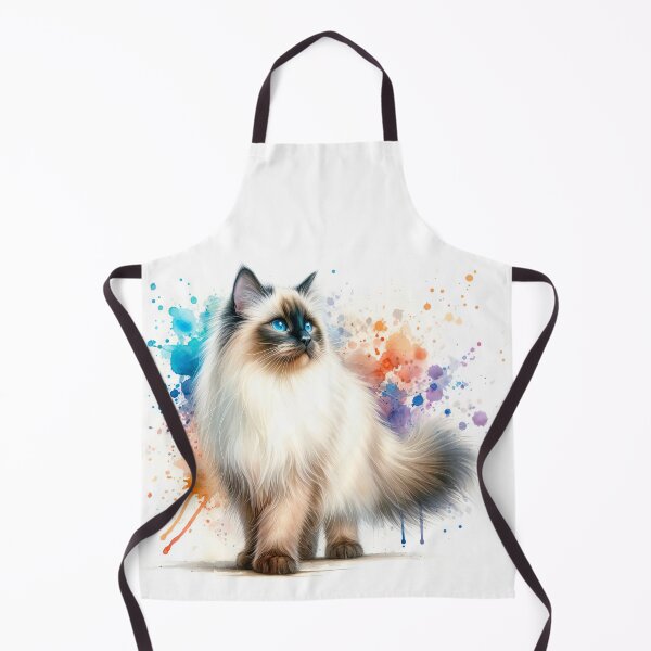 Item preview, Sacred cat of Burma in watercolor designed and sold by paulrommer.