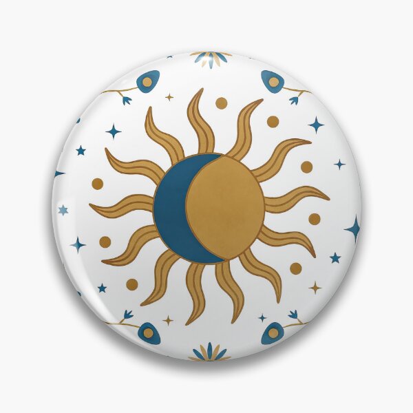 Item preview, Celestial Sun and Moon Boho Mystical Art designed and sold by ArtfulWeave.