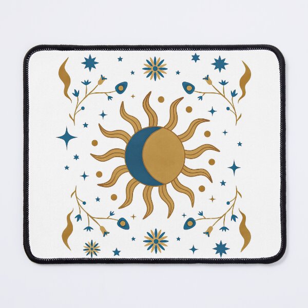 Item preview, Celestial Sun and Moon Boho Mystical Art designed and sold by ArtfulWeave.