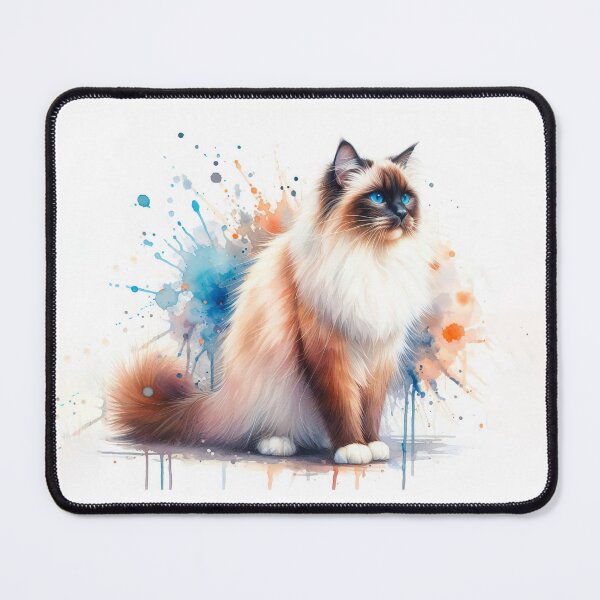 Item preview, Sacred cat of Burma in watercolor designed and sold by paulrommer.
