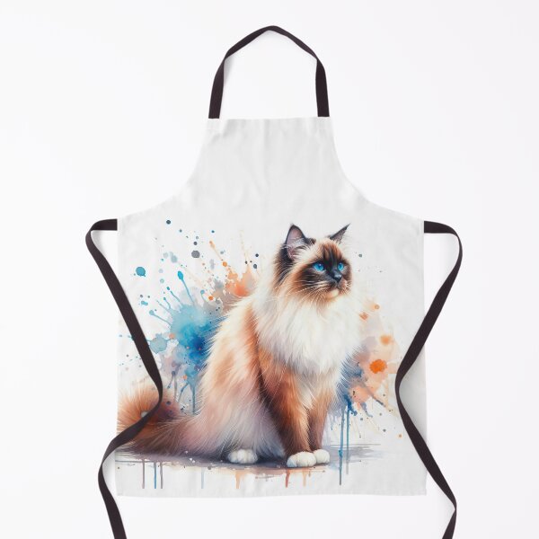 Item preview, Sacred cat of Burma in watercolor designed and sold by paulrommer.