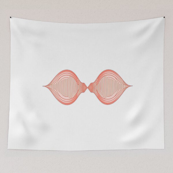 Item preview, Geometric Coral Sound Waves designed and sold by sharon1210.