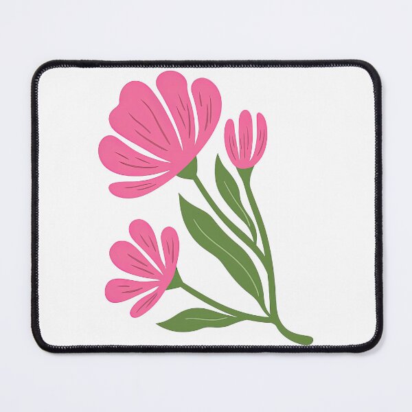 Item preview, Pink Daisy Trio Botanical Line Art designed and sold by ArtfulWeave.