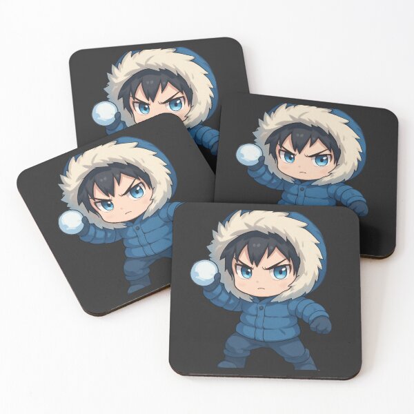 Item preview, Sora the Snowball Sniper – Cute Chibi Winter Anime Boy Throwing Snowball designed and sold by ColorSplash123.