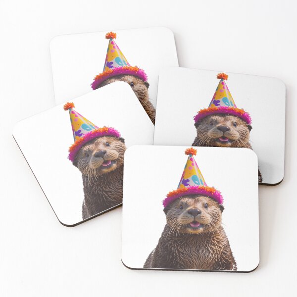 Item preview, Sea Otter Birthday Party Hat Happy Balloons Celebrations Cute cool designed and sold by CheeseBlueprint.